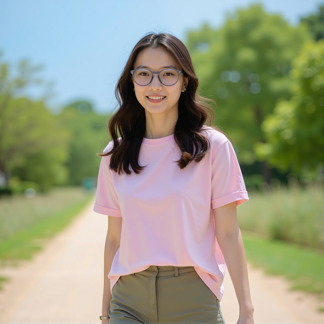 Lenskart Gray Transparent Full Rim Round right side