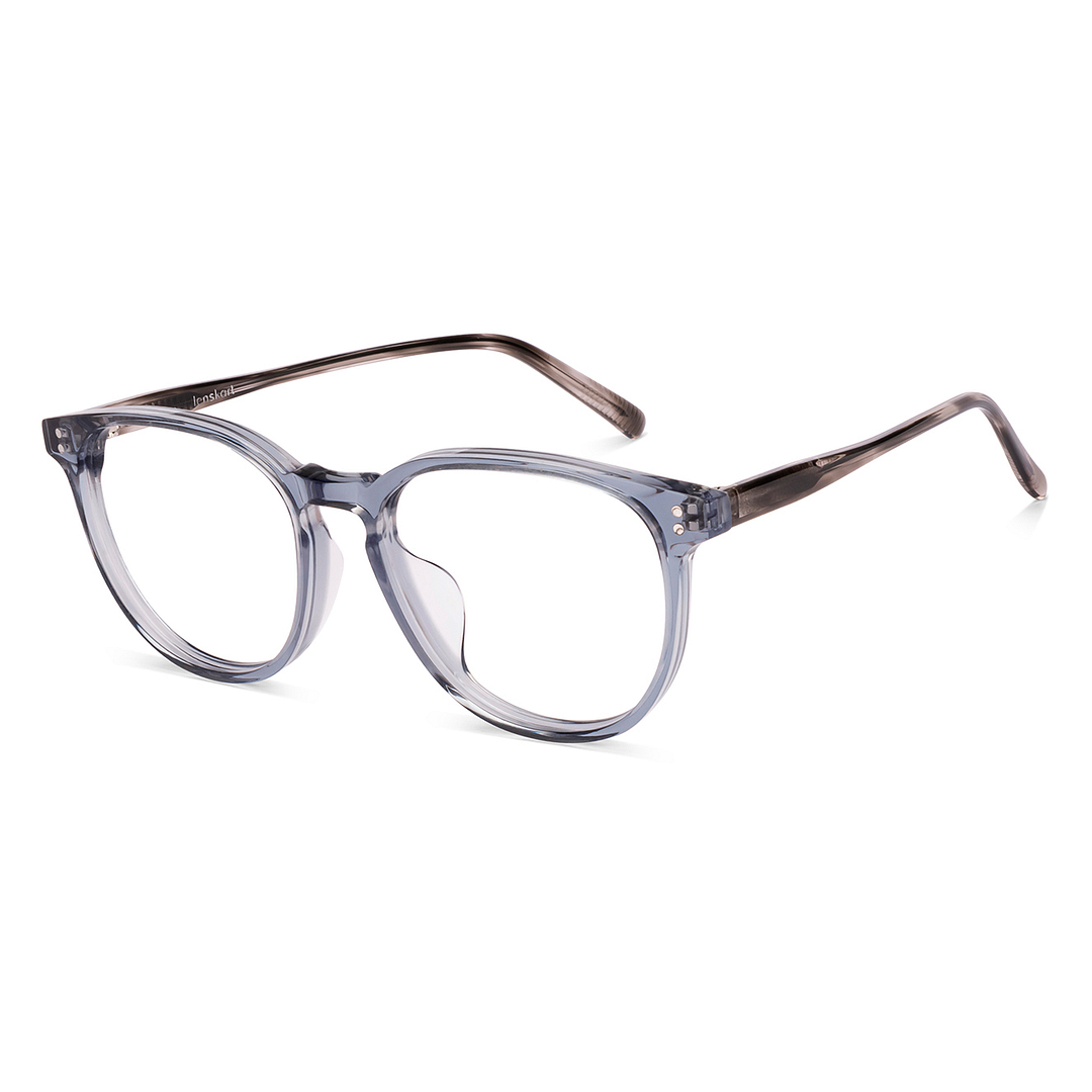 Lenskart Gray Transparent Full Rim Round left side