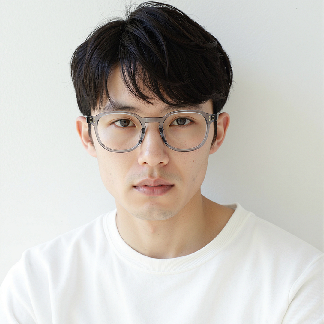 Lenskart Gray Transparent Full Rim Square right side