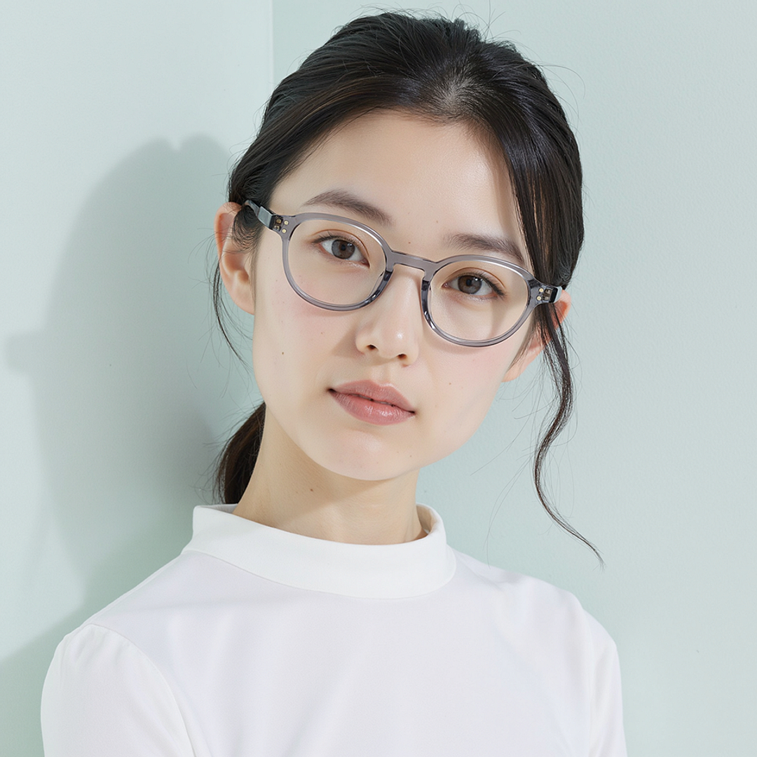 Lenskart Gray Transparent Full Rim Square right side