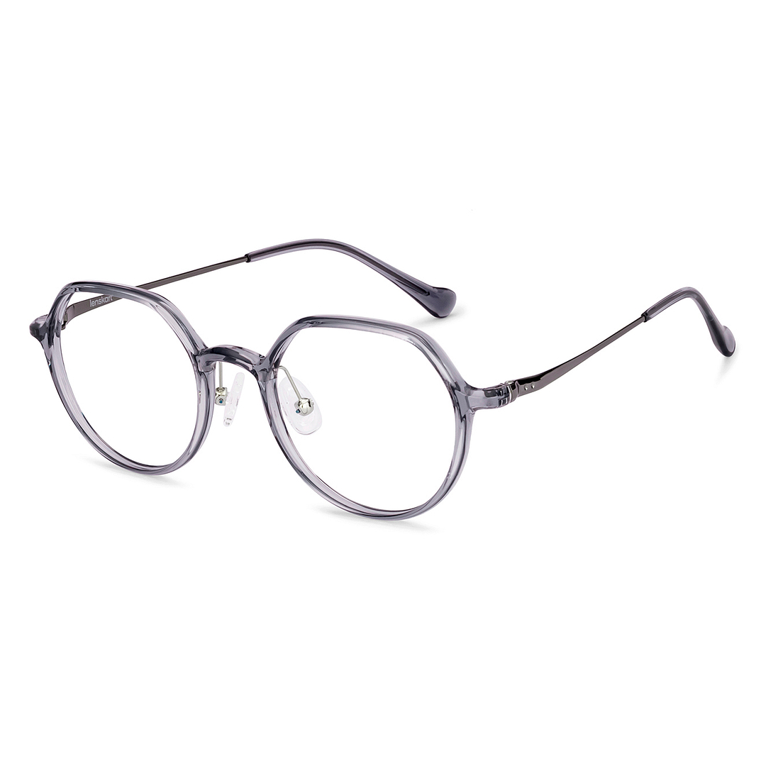 Lenskart Gray Transparent Full Rim Round right side