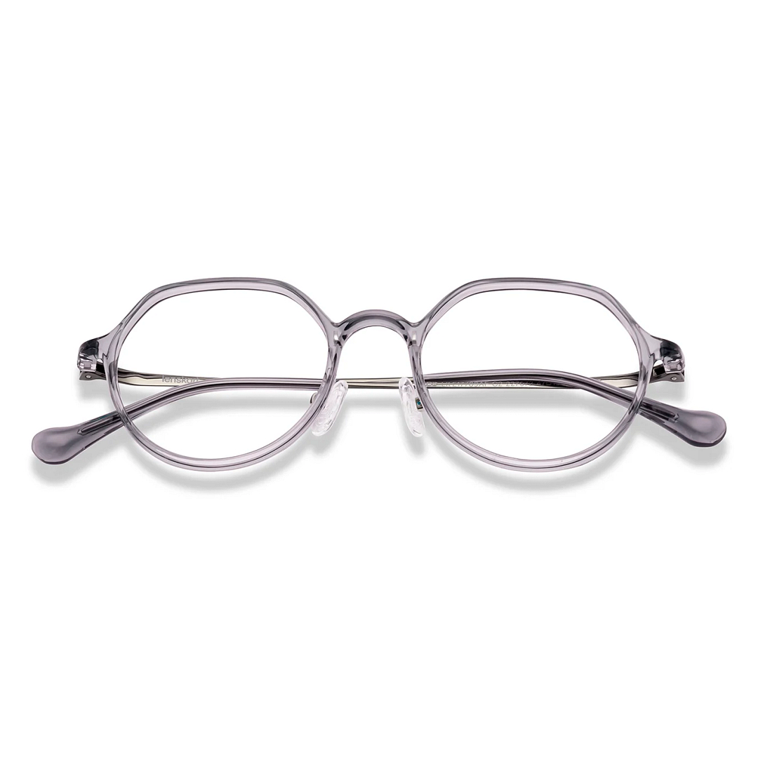 Lenskart Gray Transparent Full Rim Round left side