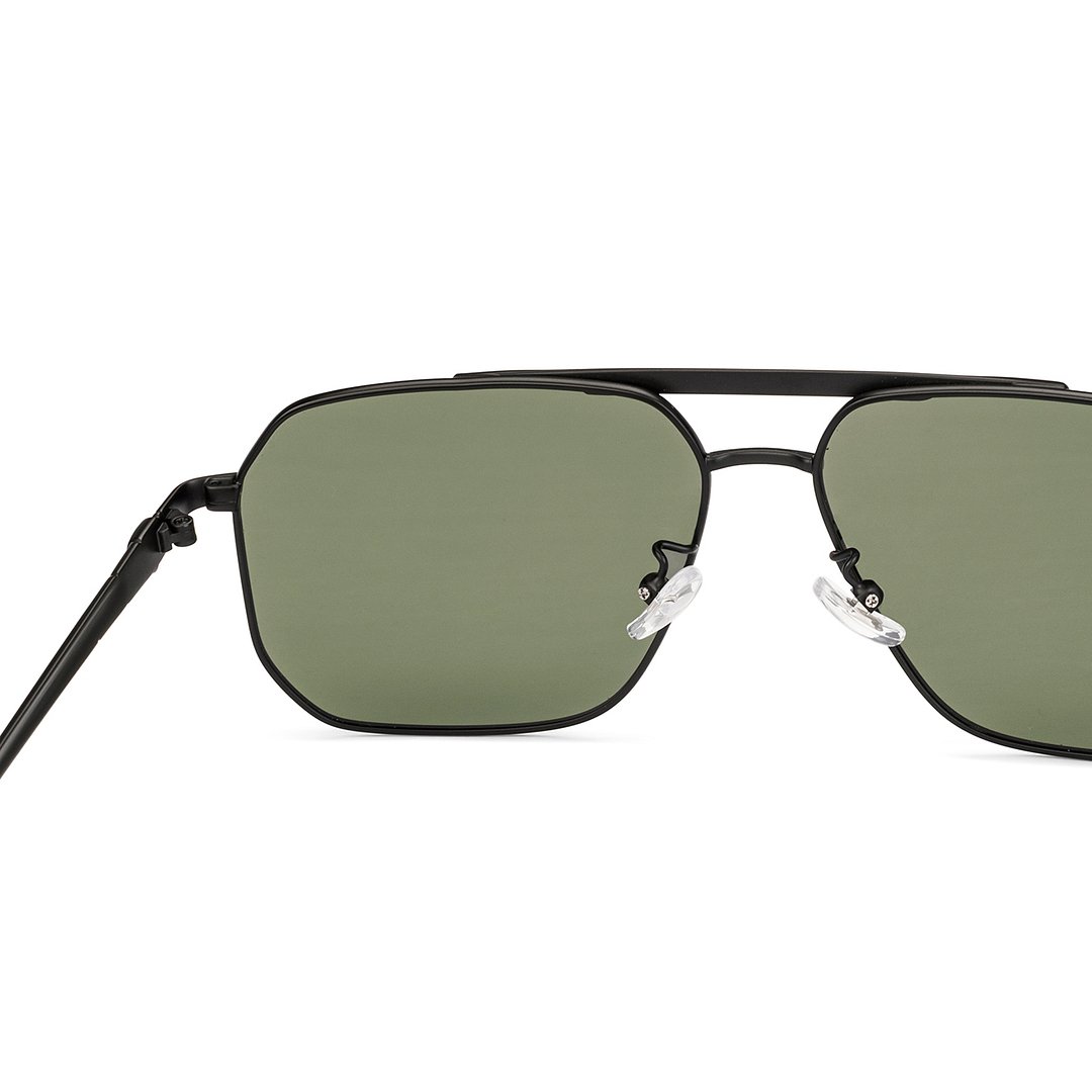 Lenskart STUDIO Black Full Rim Aviator left side
