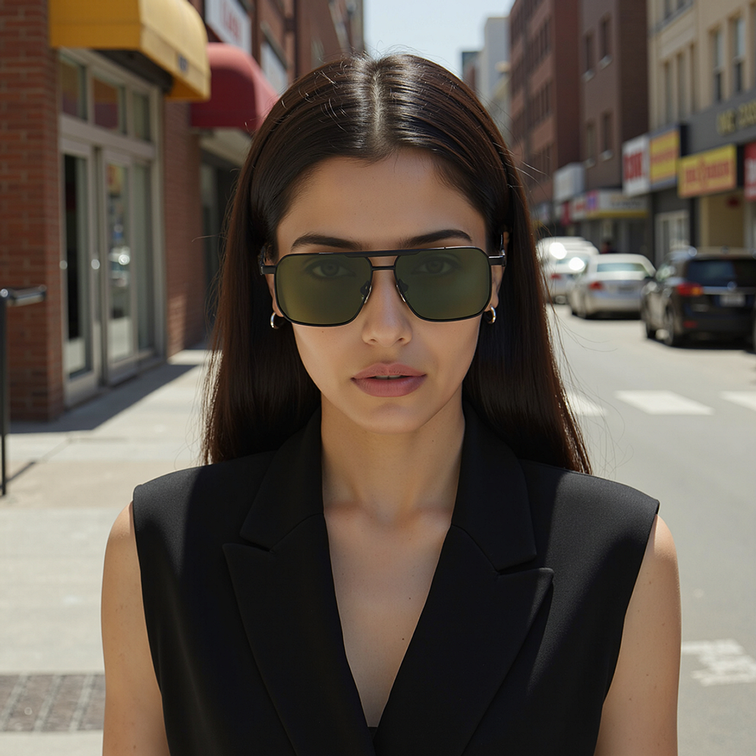 Buy Green Black Full Rim Geometric Lenskart IP LK S18260