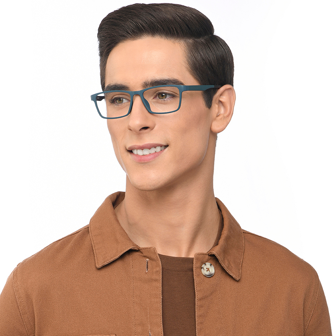 Lenskart Air Green Full Rim Rectangle left side