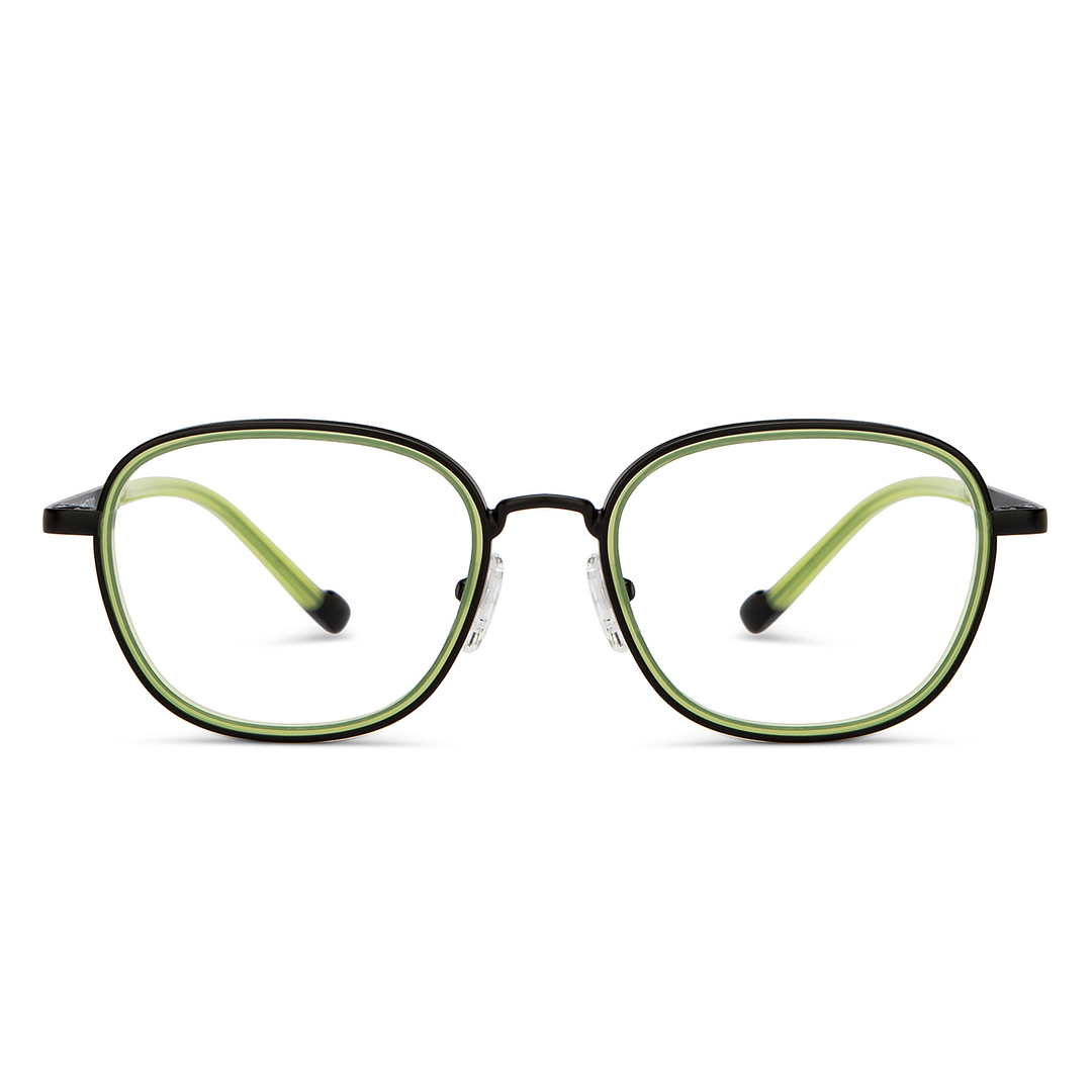 Lenskart Studio Online Bottle Green Full Rim Square left side