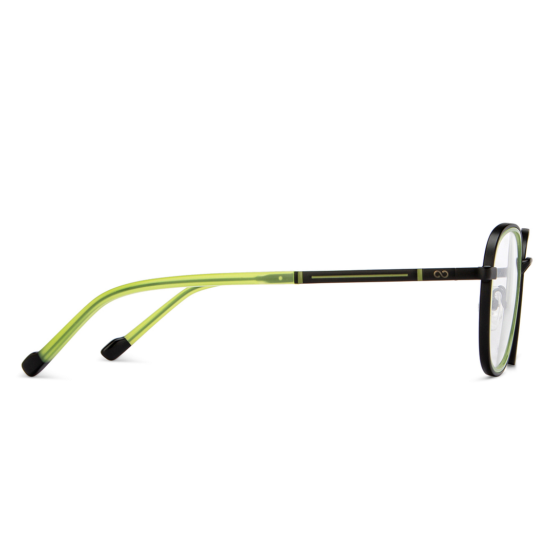 Lenskart Studio Online Bottle Green Full Rim Square left side