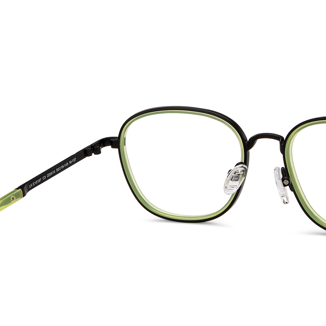 Lenskart Studio Online Bottle Green Full Rim Square right side