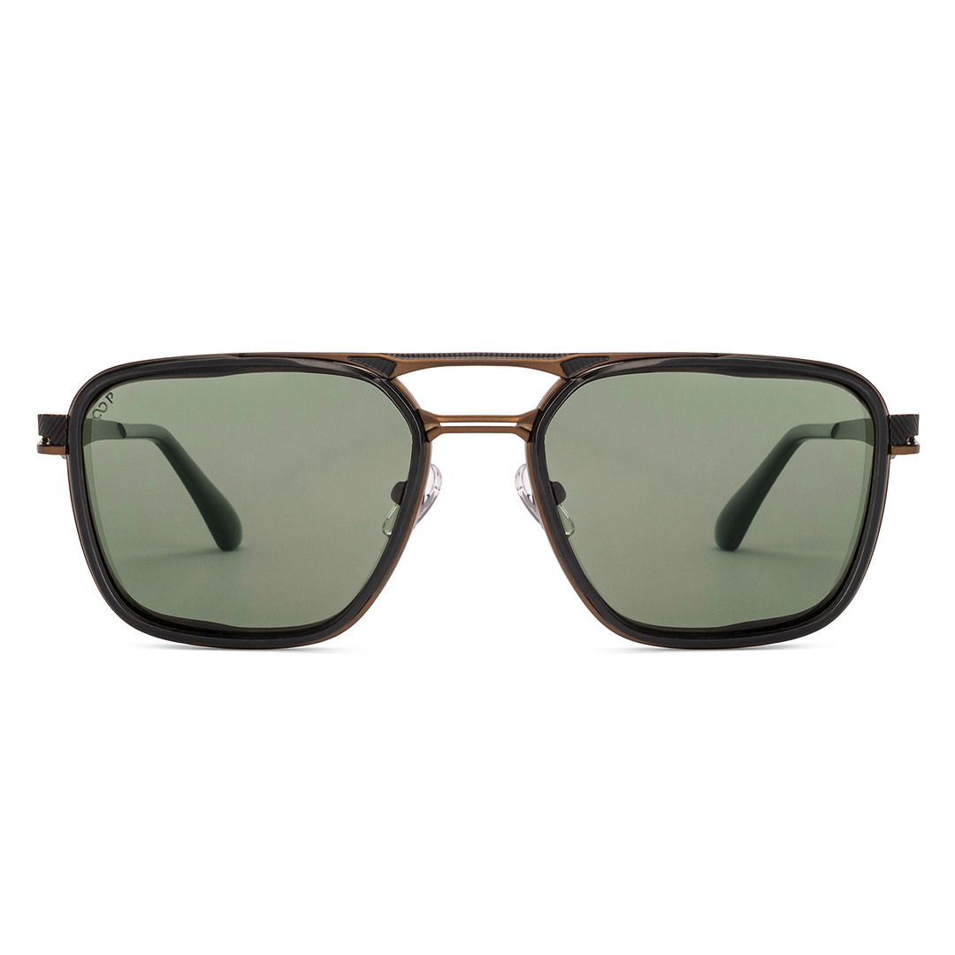 Buy Green Black Gold Full Rim Square Lenskart STUDIO Sun Metal LK