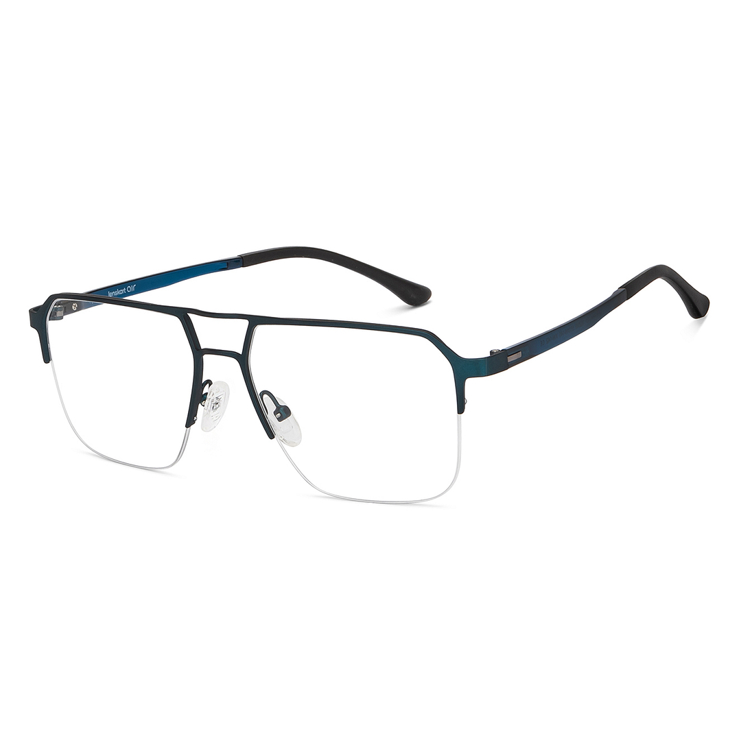 Lenskart Air Online Green Half Rim Aviator right side