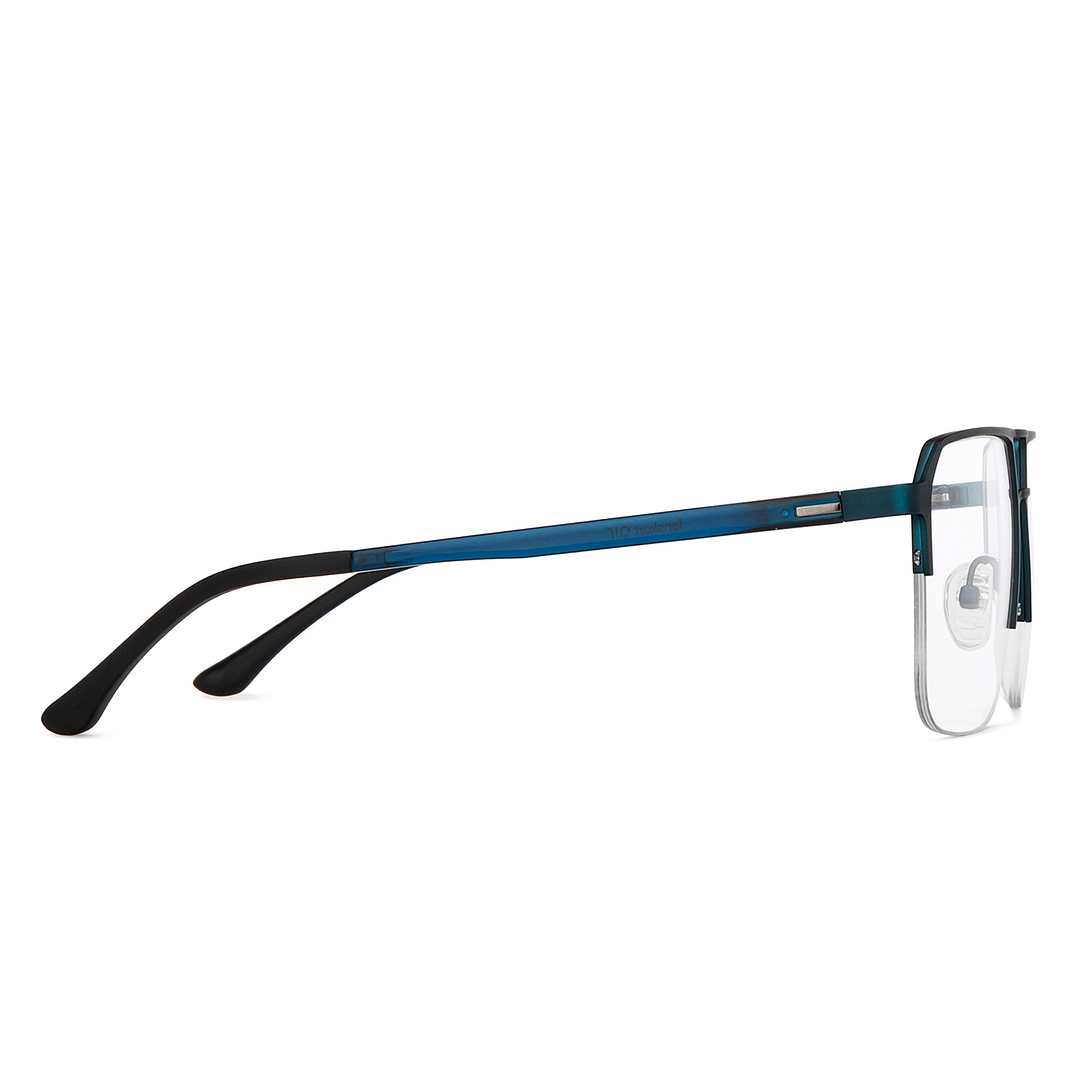 Lenskart Air Online Green Half Rim Aviator left side