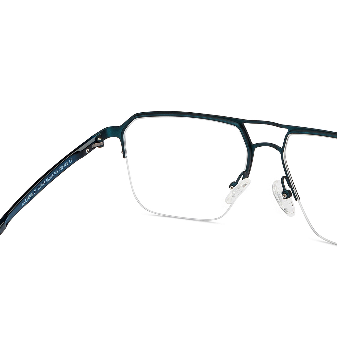 Lenskart Air Online Green Half Rim Aviator right side