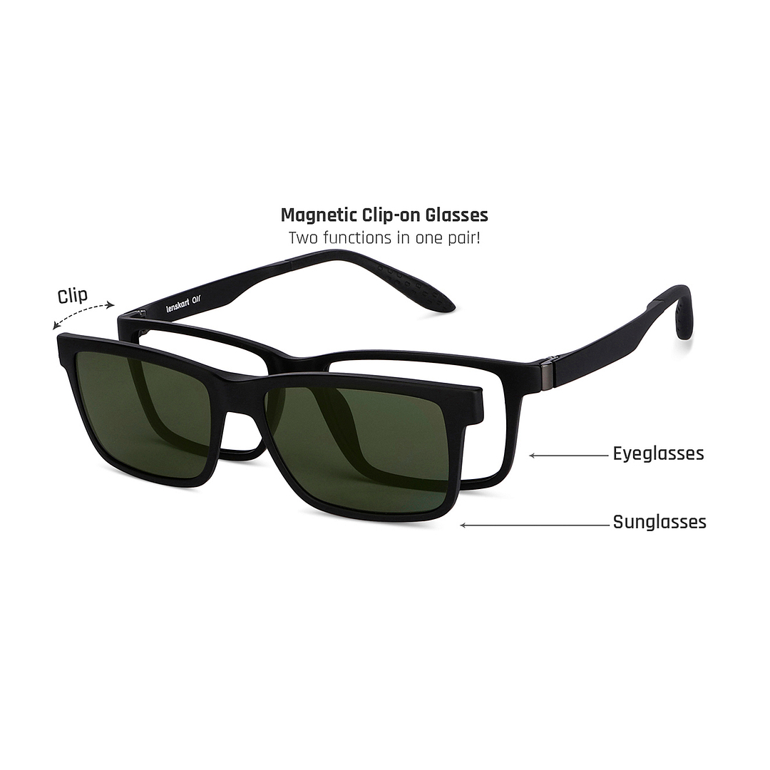Lenskart Air Online Green Full Rim Rectangle left side