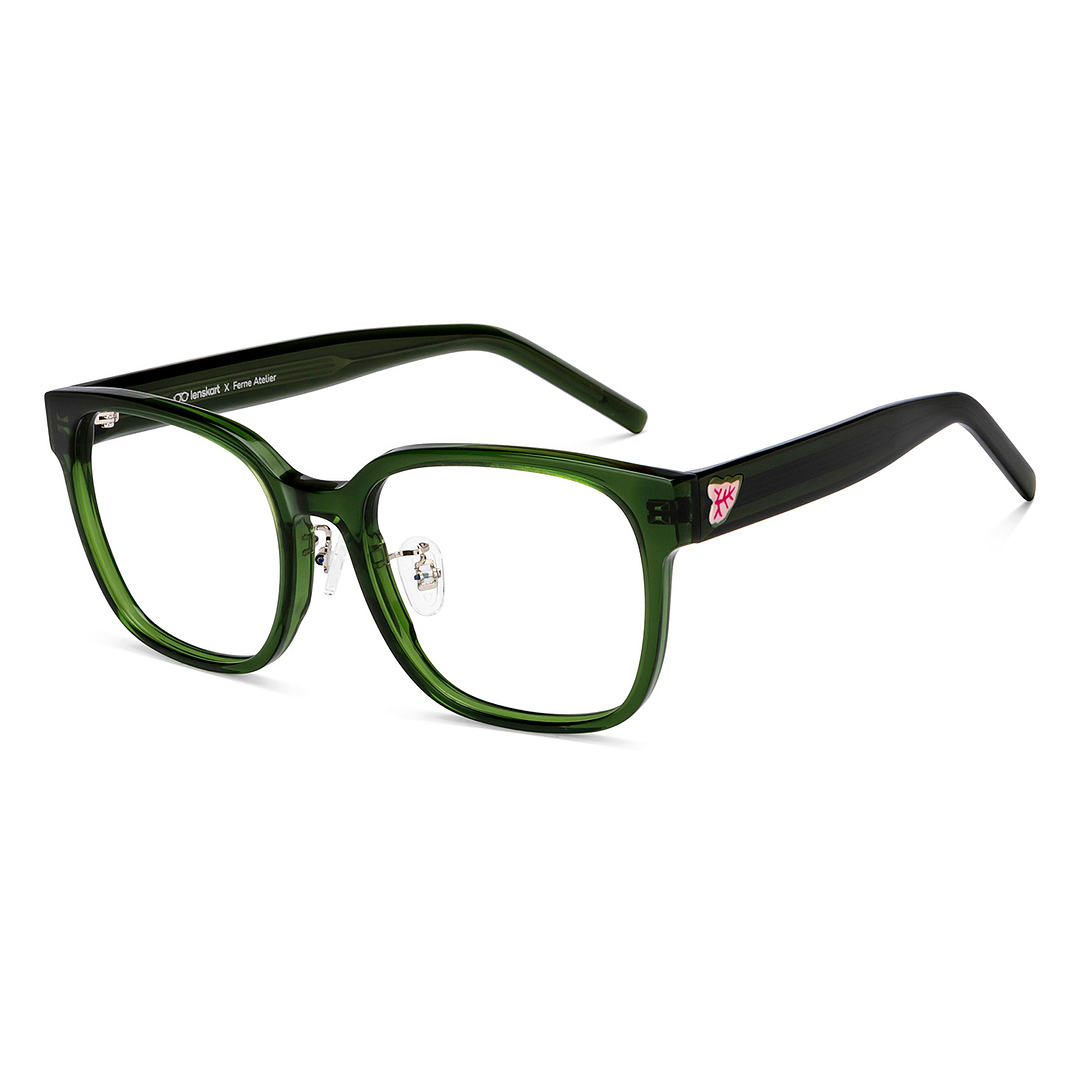 Lenskart Green Full Rim Square left side