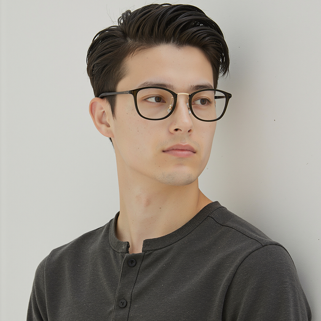 Lenskart Air Online Light Green Full Rim Rectangle left side