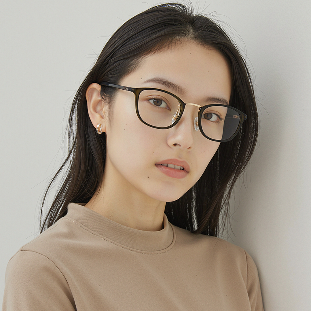 Lenskart Air Online Light Green Full Rim Rectangle left side