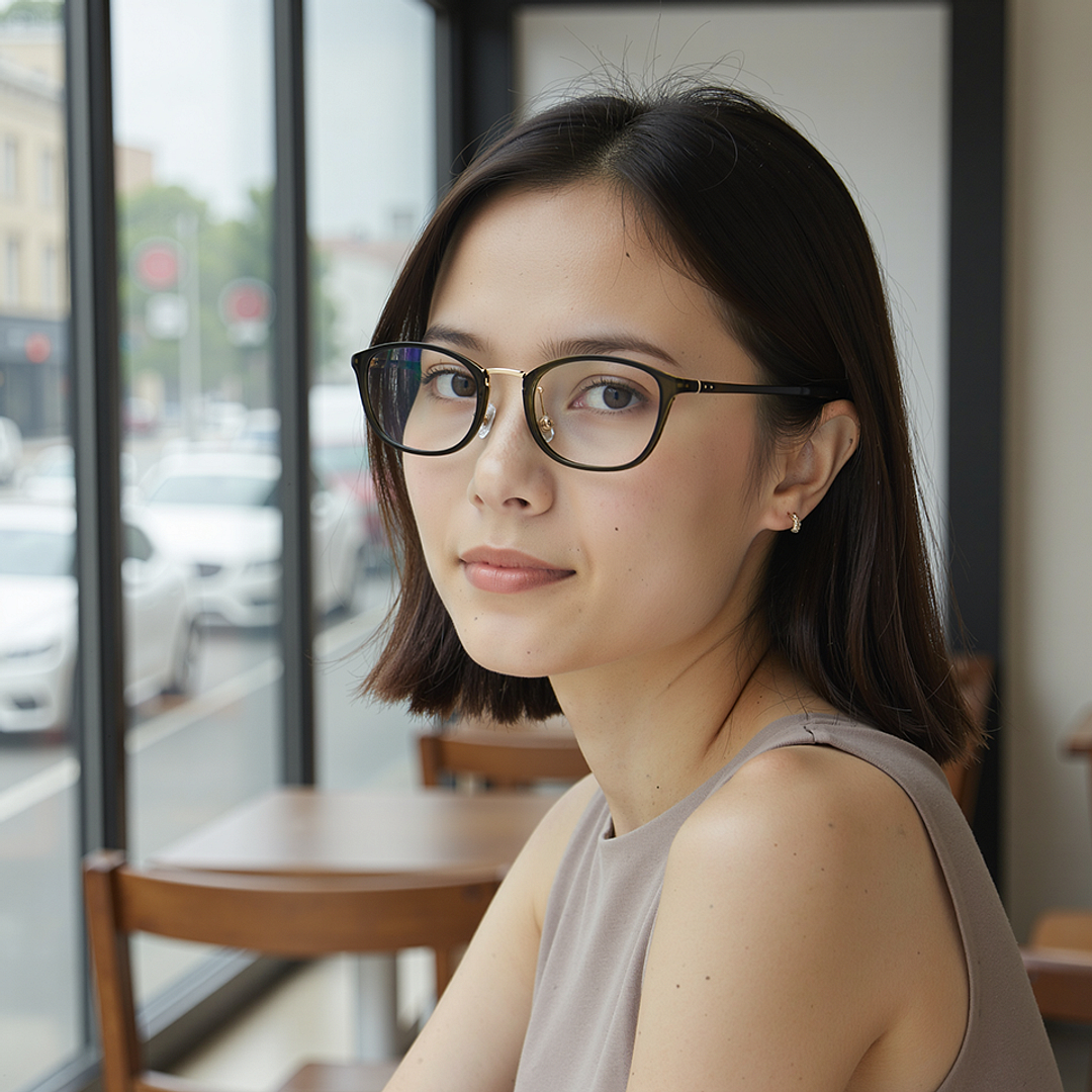 Lenskart Air Online Light Green Full Rim Rectangle right side