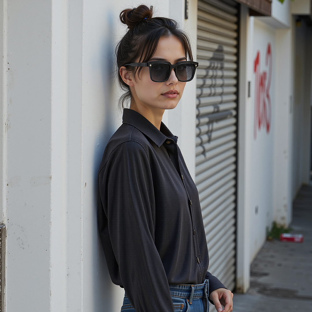 Lenskart Air Transparent Grey Full Rim Square right side