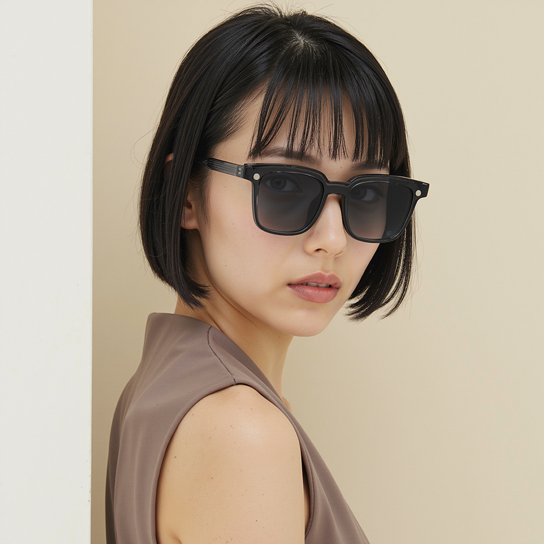 Lenskart Air Transparent Grey Full Rim Square right side