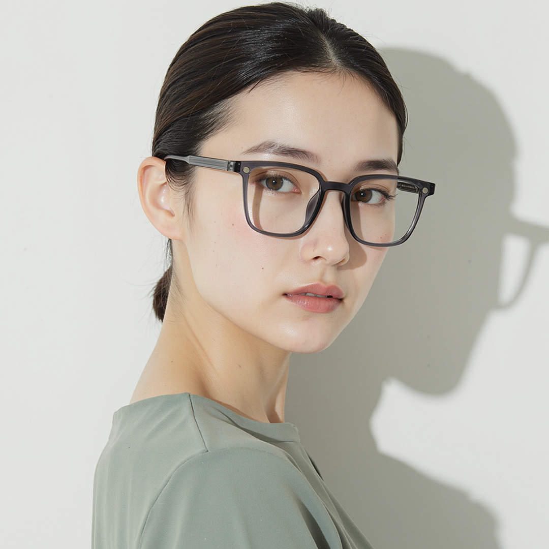 Lenskart Air Transparent Grey Full Rim Square right side