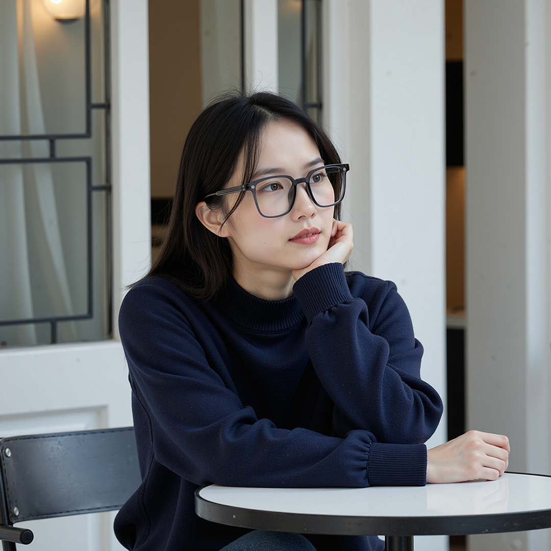 Lenskart Air Transparent Grey Full Rim Square right side