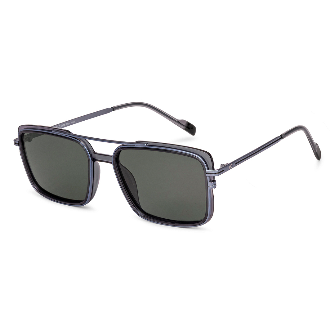 Green Grey Blue Full Rim Rectangle Lenskart Studio VC Sun Metal LK