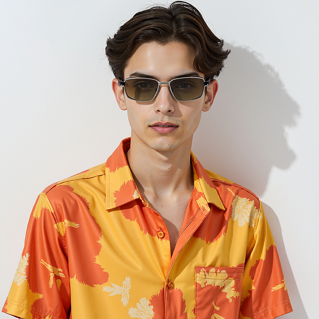 استوديو لينسكارت فضي حافة كاملة المستطيل left side