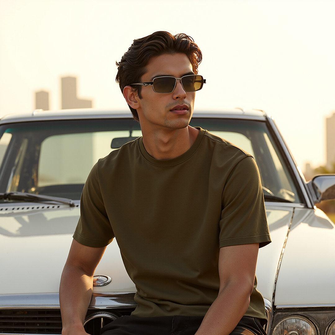 استوديو لينسكارت فضي حافة كاملة المستطيل right side