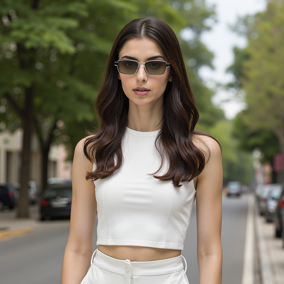 استوديو لينسكارت فضي حافة كاملة المستطيل left side