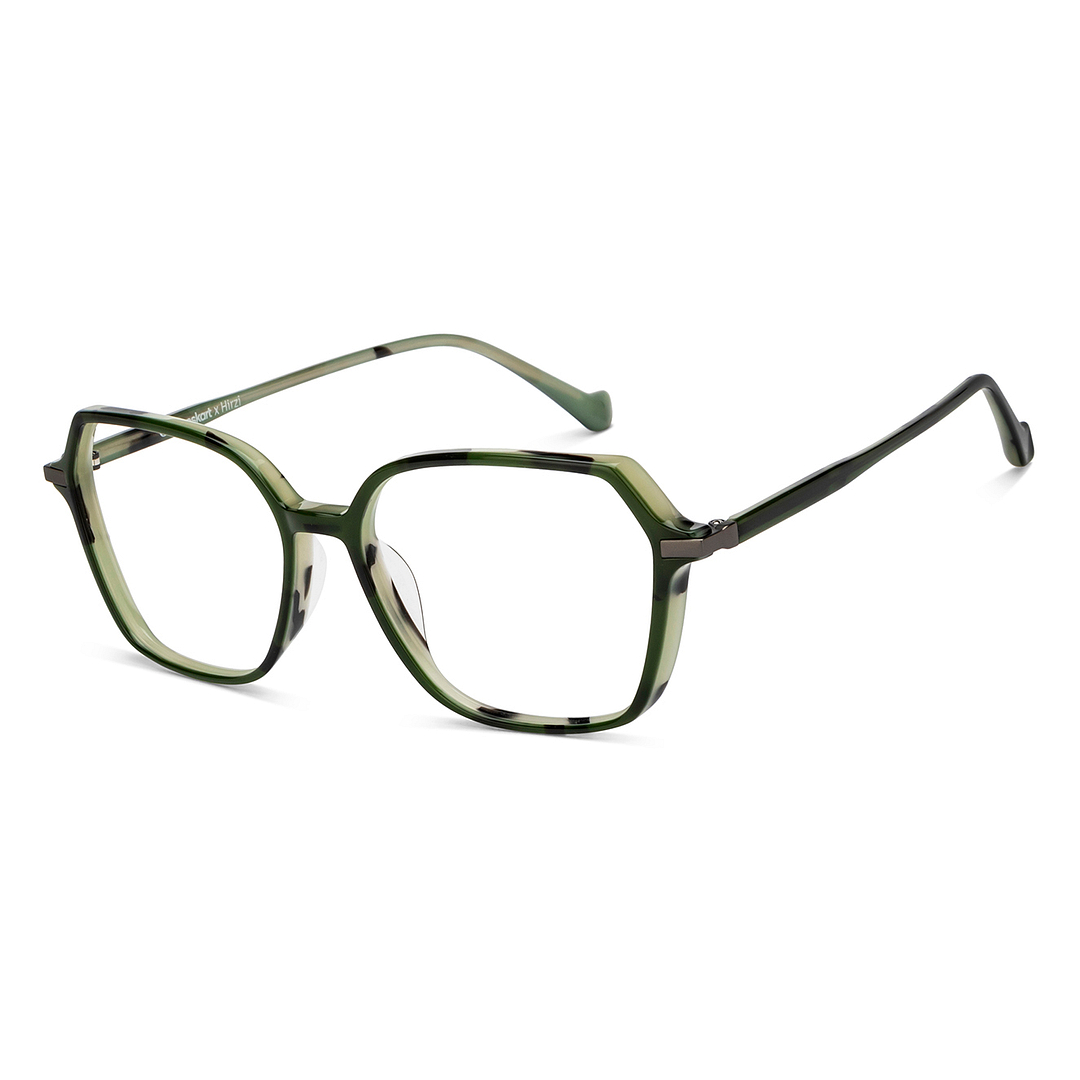 Lenskart Military Green Full Rim Geometric right side