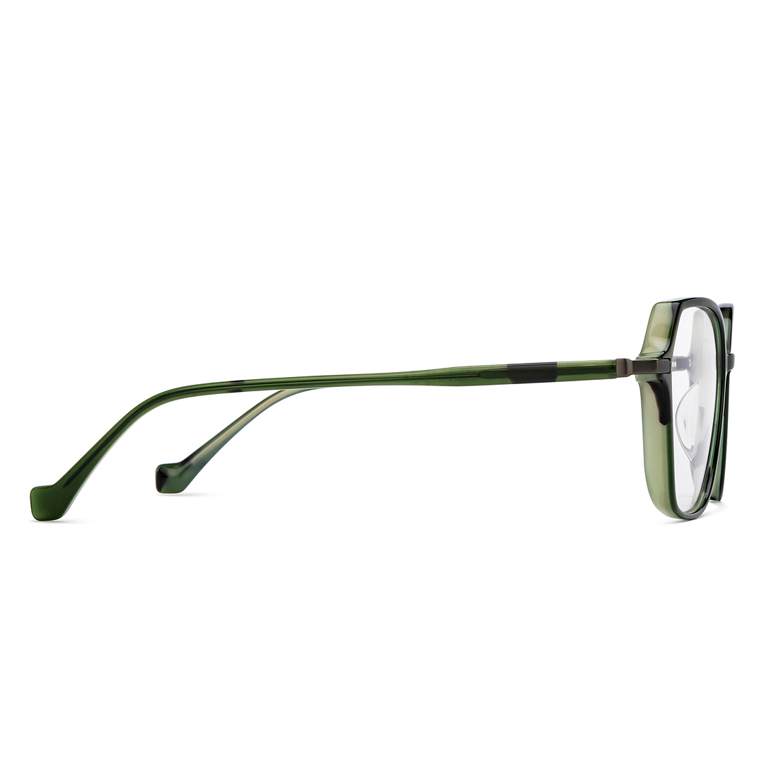 Lenskart Military Green Full Rim Geometric left side