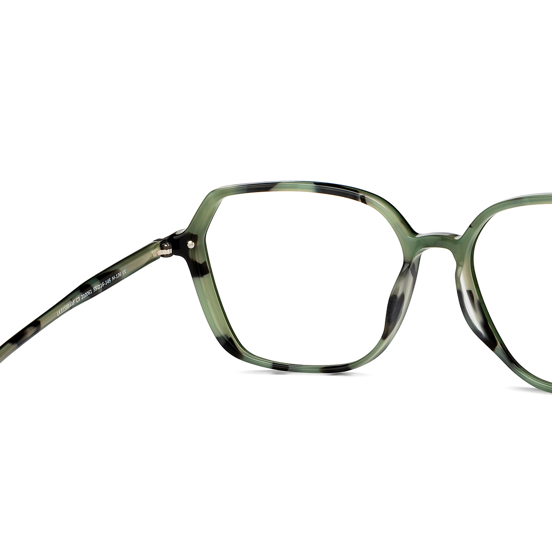 Lenskart Military Green Full Rim Geometric right side