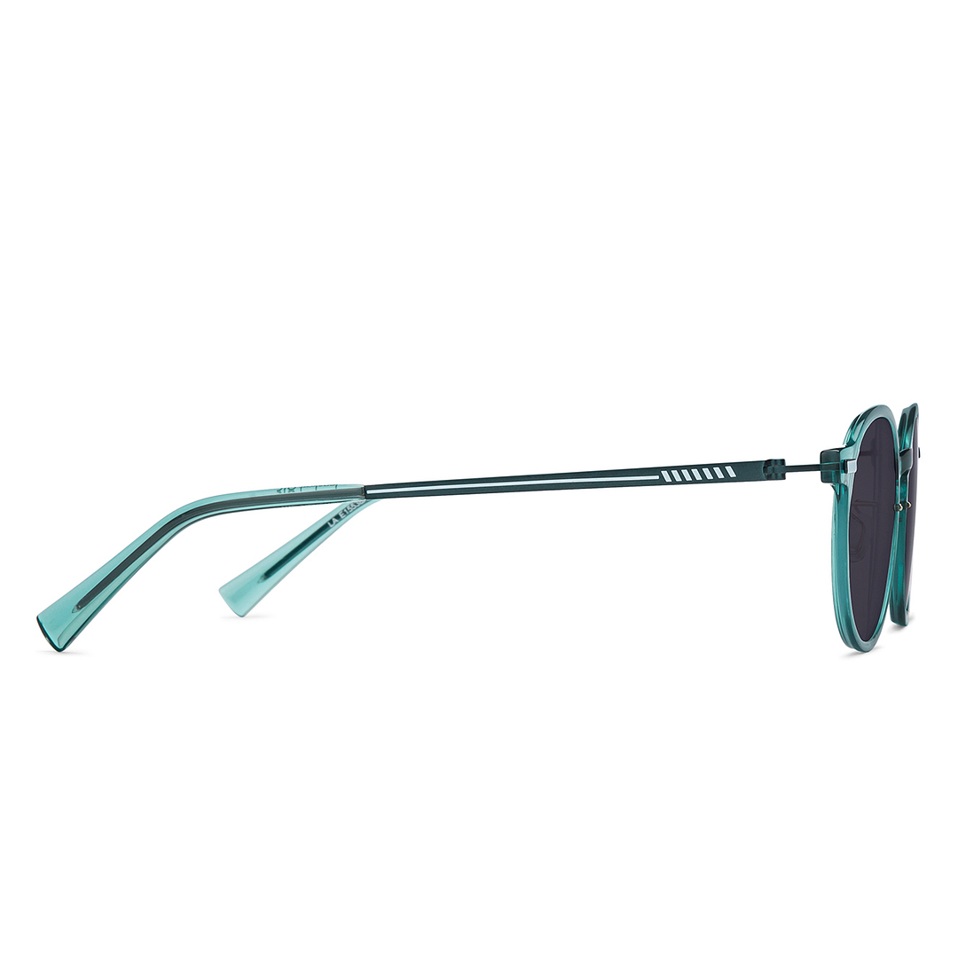 Lenskart Air Green Transparent Full Rim Round left side