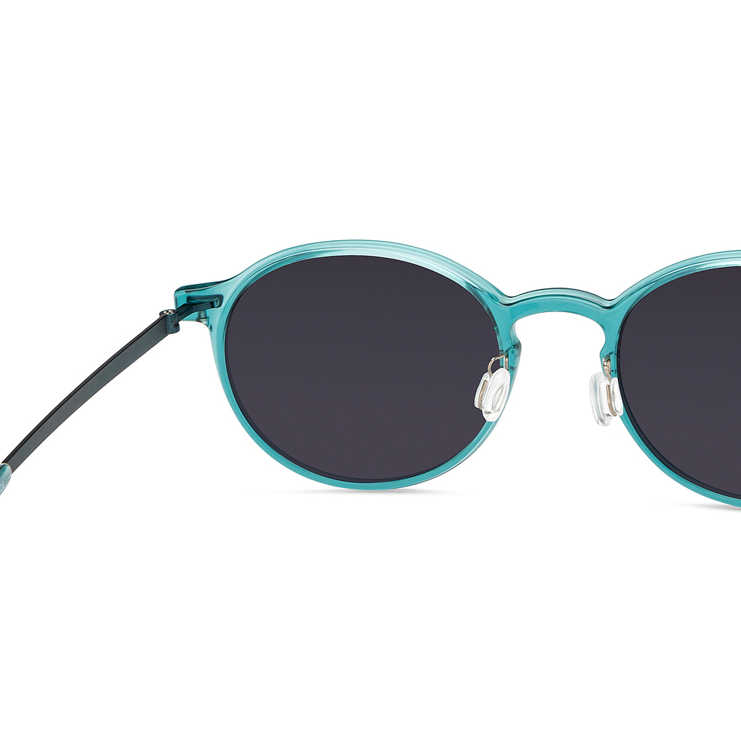 Lenskart Air Green Transparent Full Rim Round right side