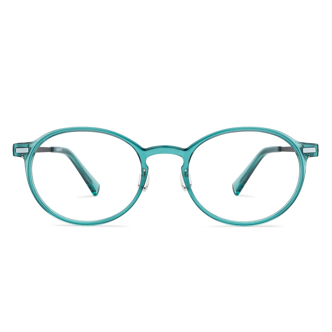 Lenskart Air Green Transparent Full Rim Round right side