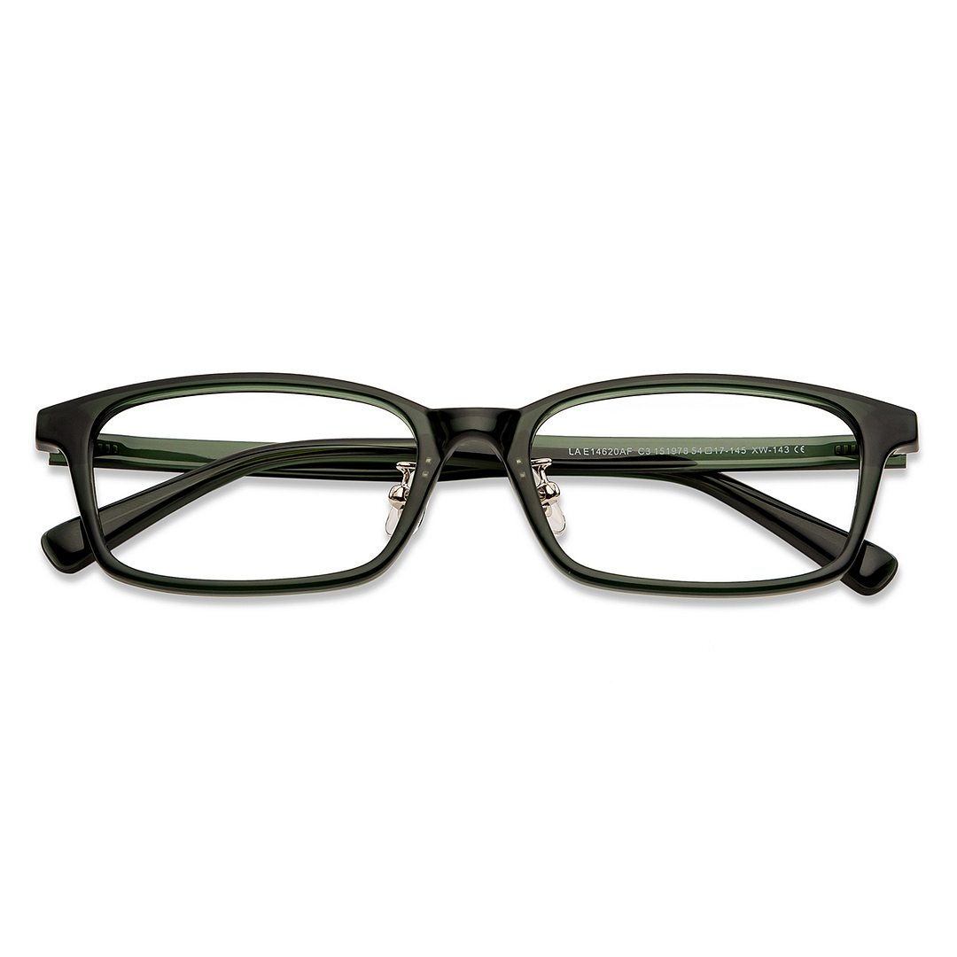 Lenskart Air Online Green Transparent Full Rim Rectangle left side