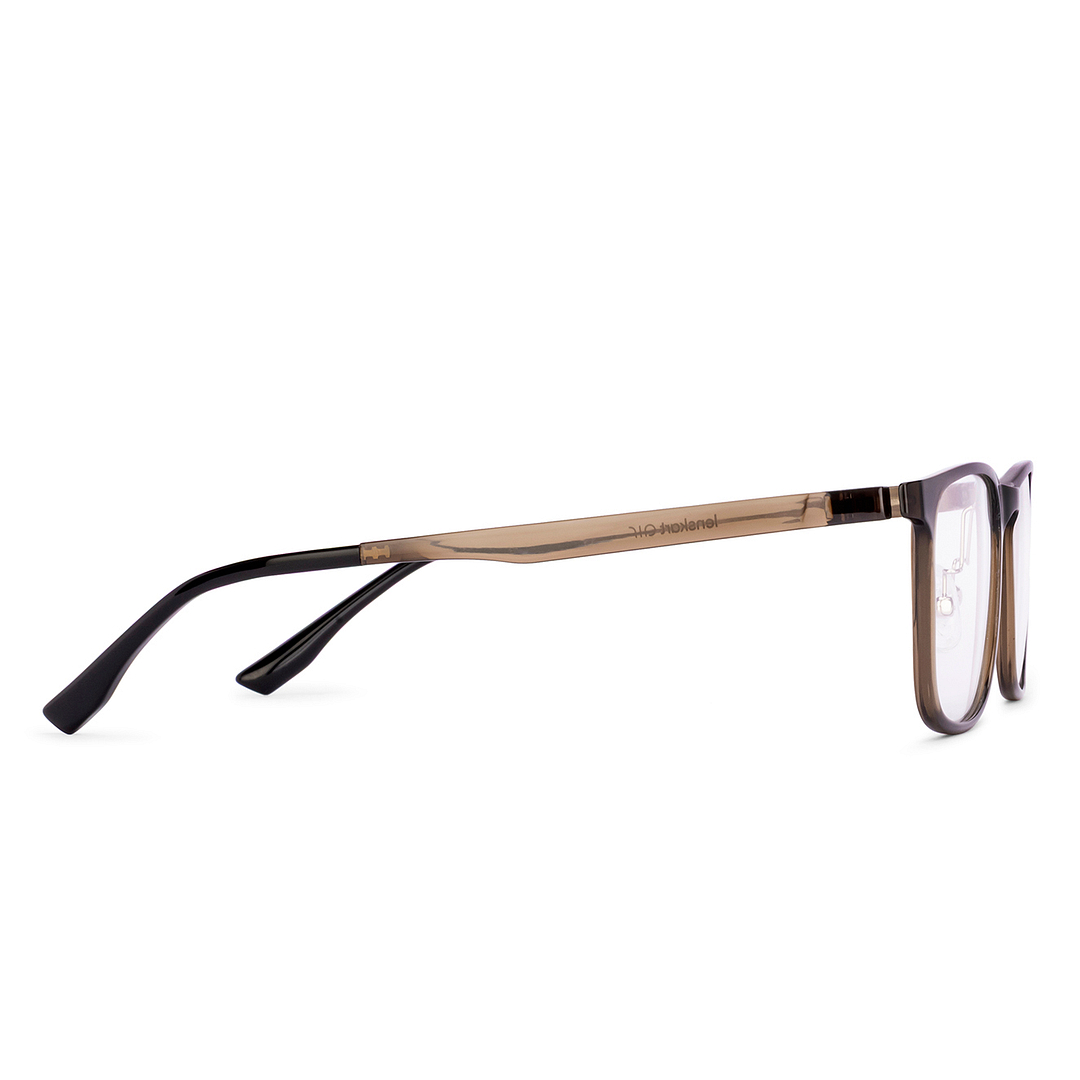 Lenskart Air Brown Transparent Full Rim Rectangle left side