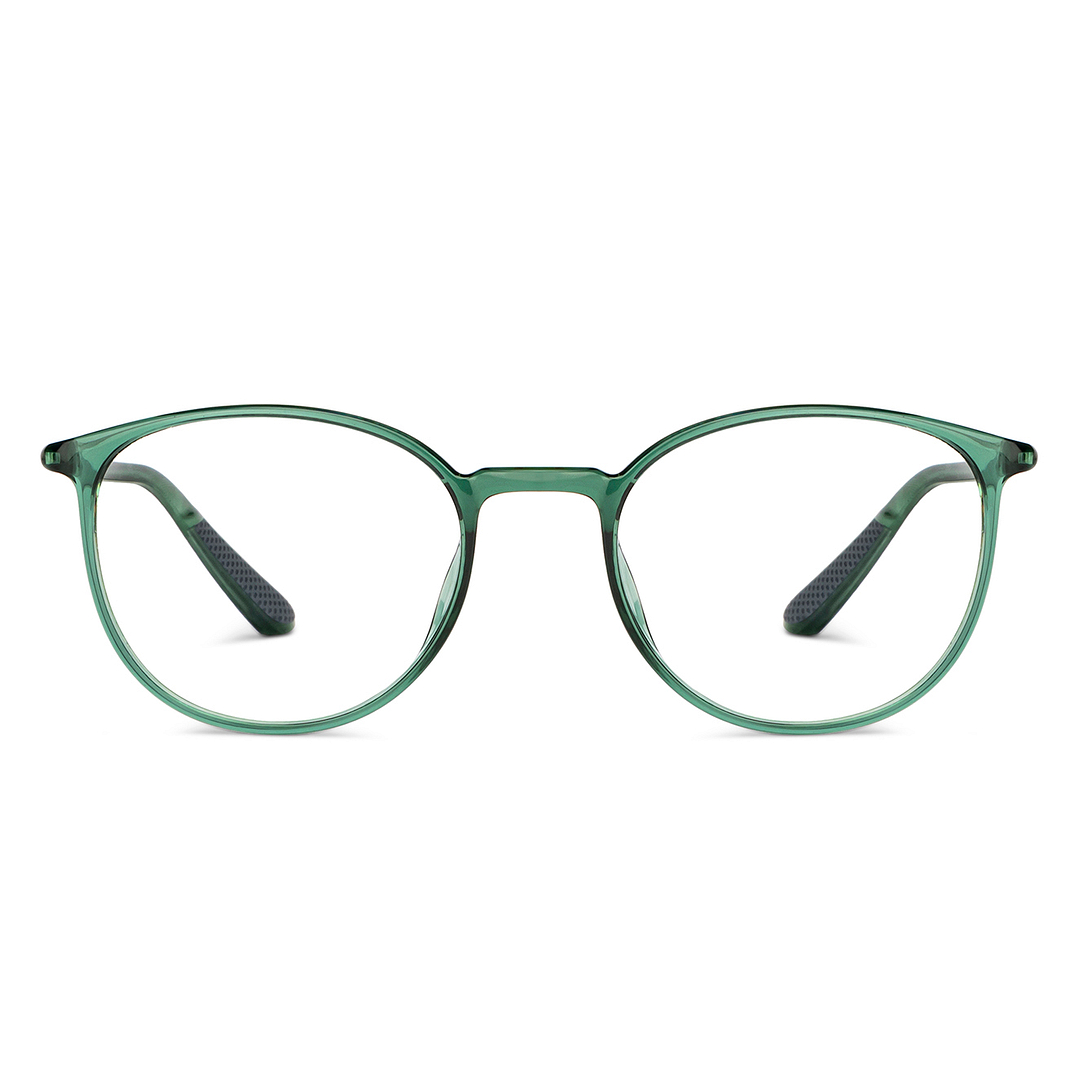 Lenskart Air Online Green Transparent Full Rim Round left side