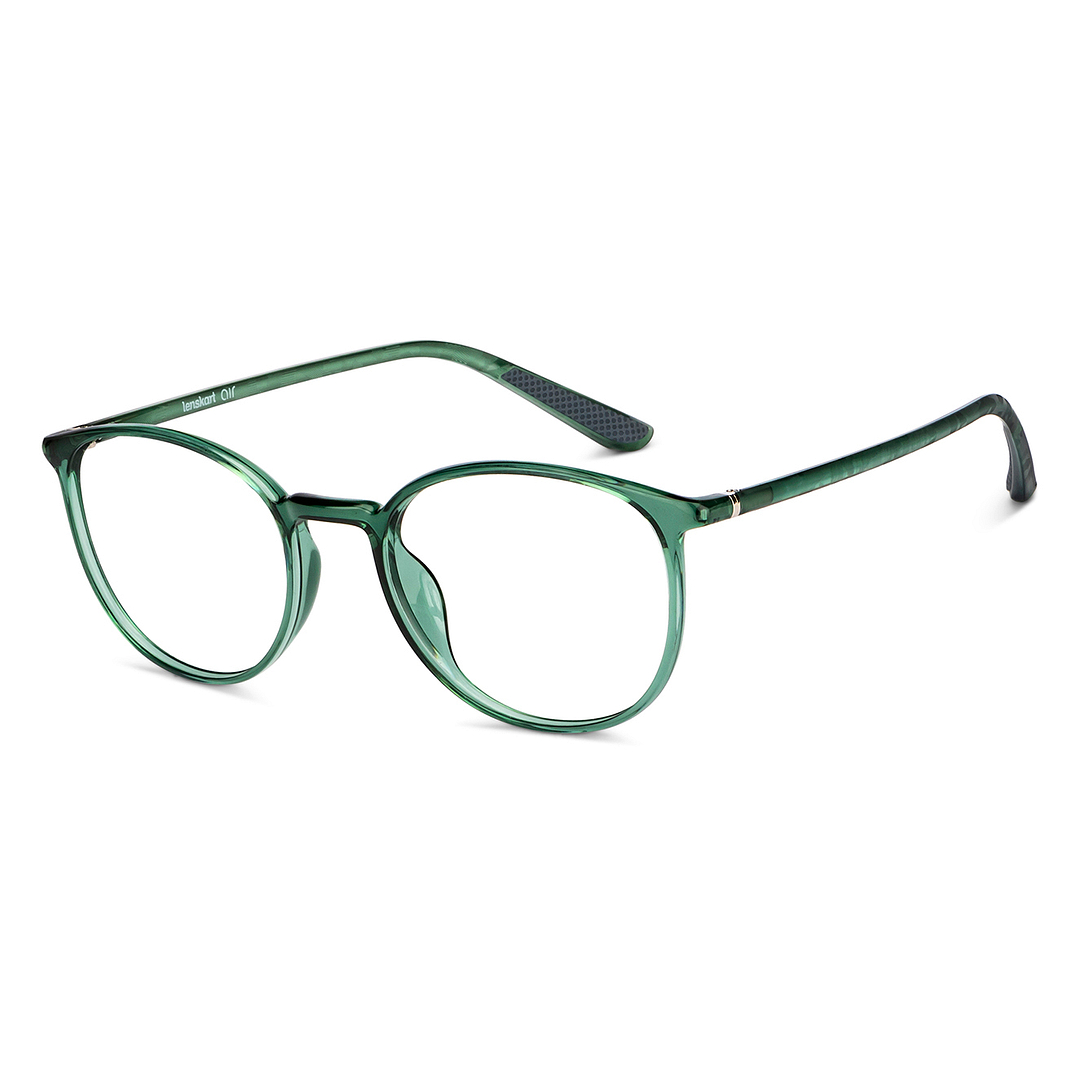 Lenskart Air Online Green Transparent Full Rim Round right side