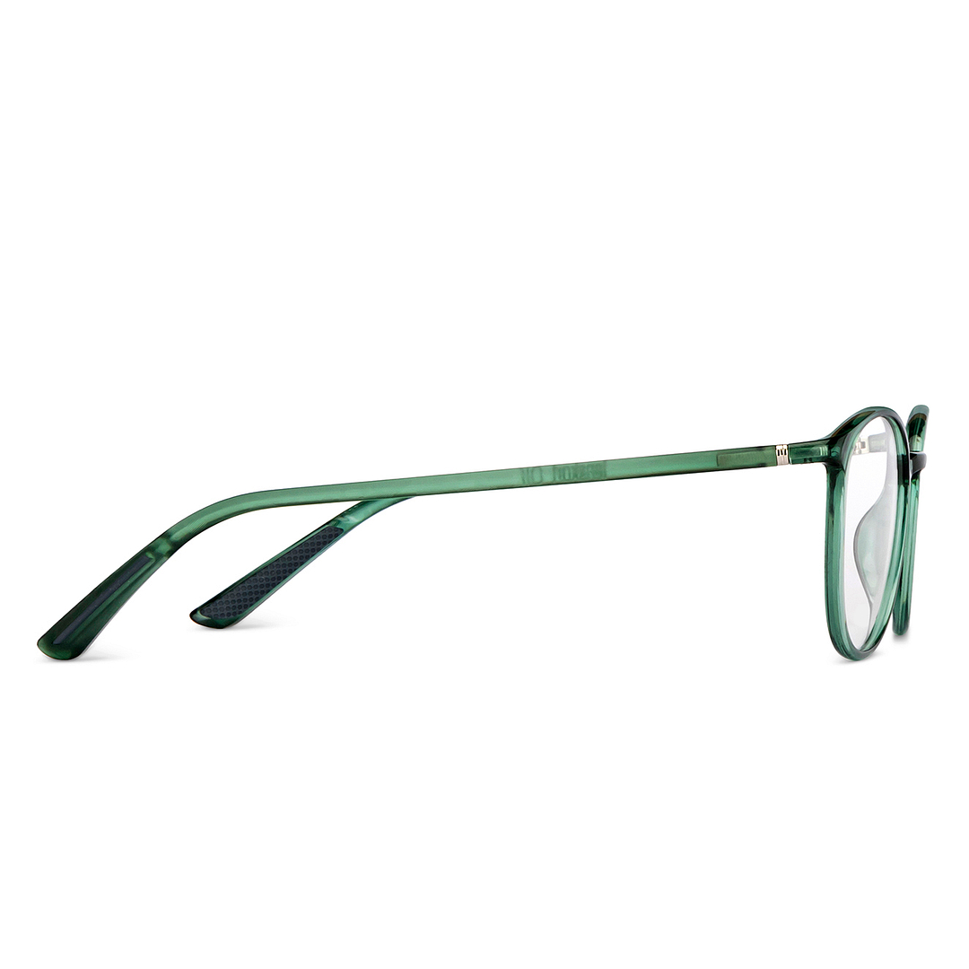 Lenskart Air Online Green Transparent Full Rim Round left side
