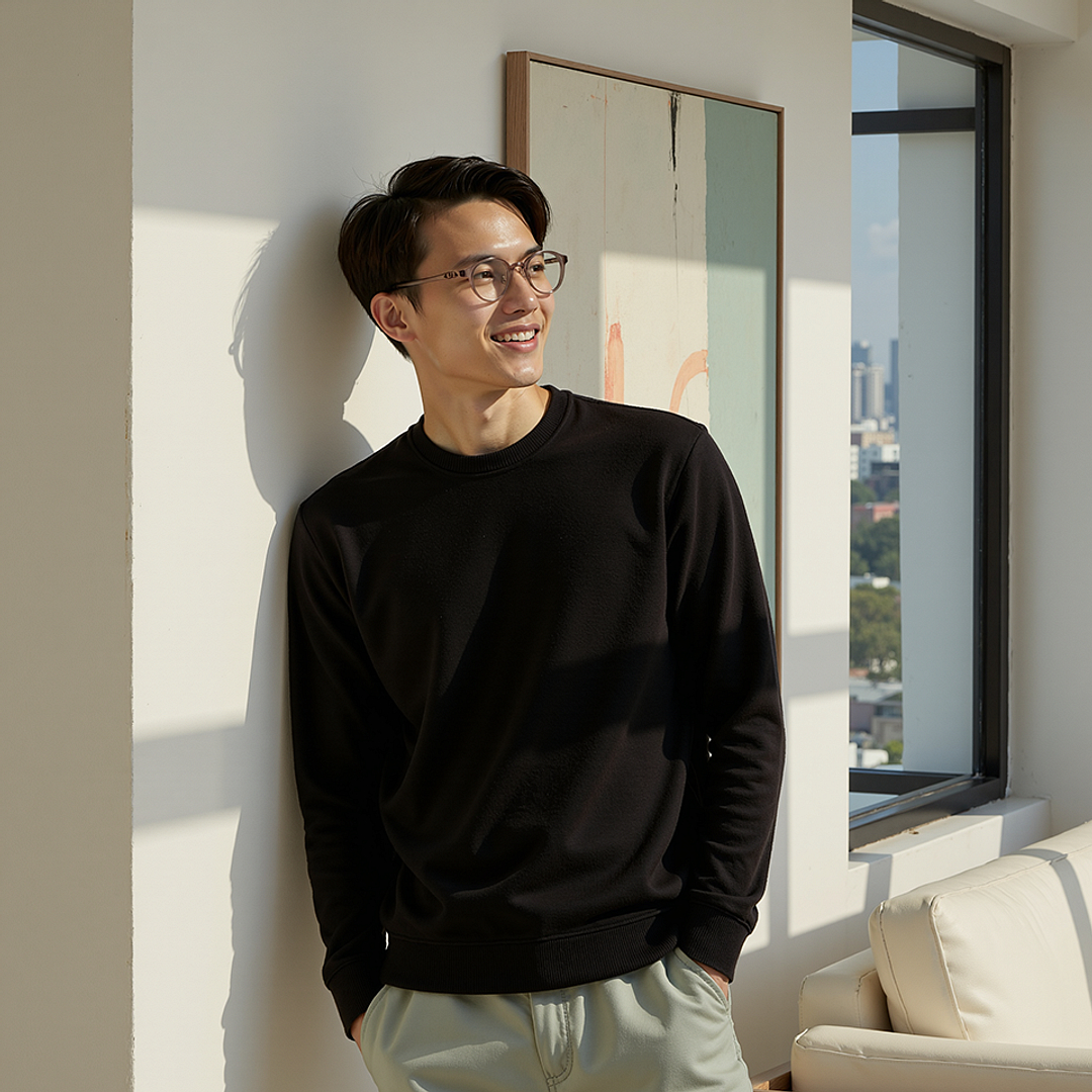 Lenskart Air Pink Transparent Full Rim Round left side