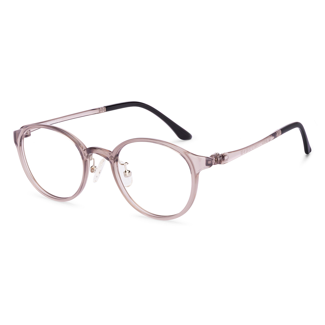 Lenskart Air Pink Transparent Full Rim Round left side