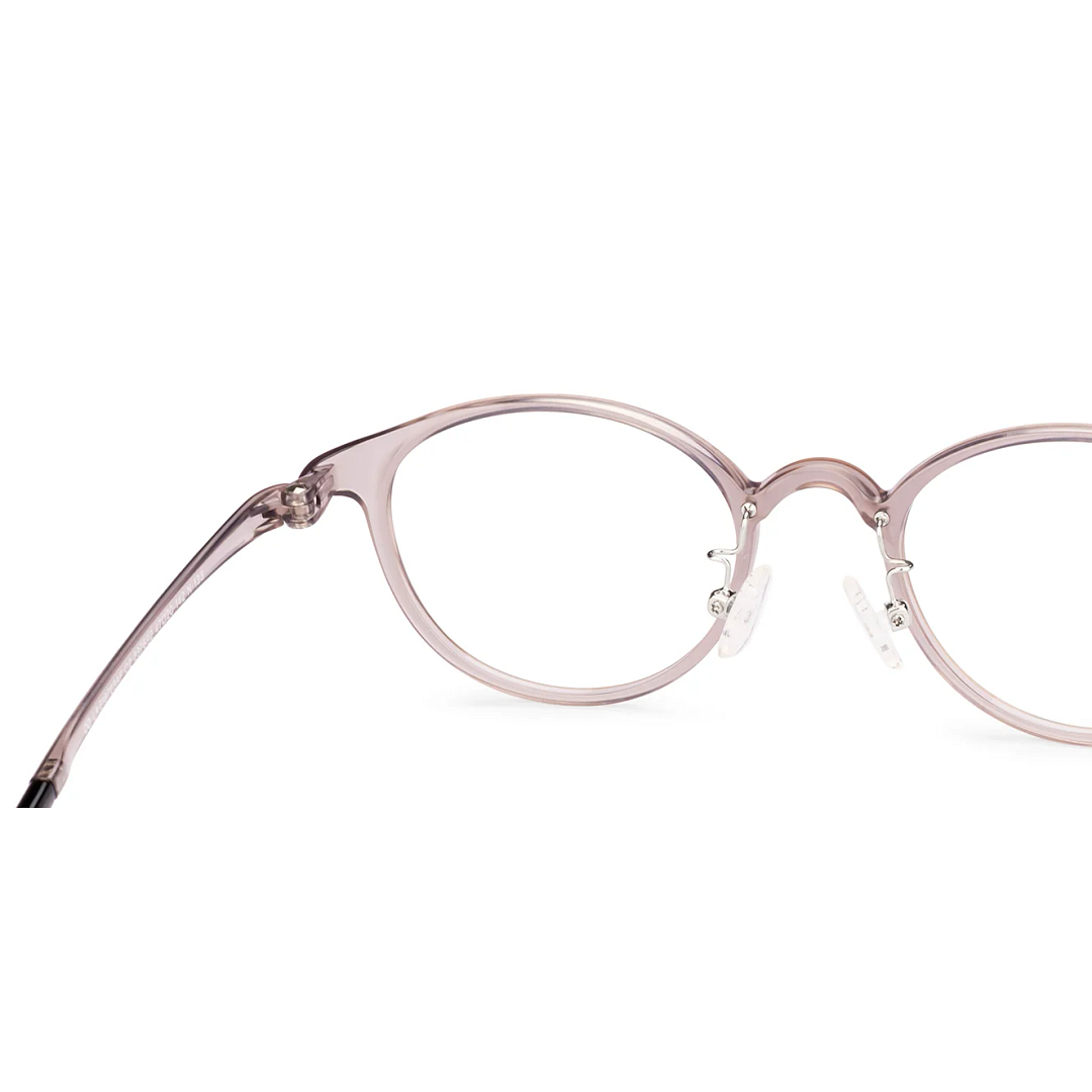 Lenskart Air Pink Transparent Full Rim Round right side