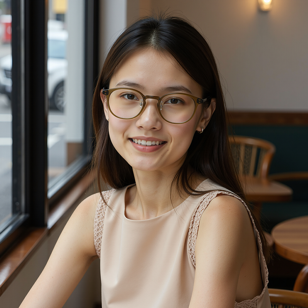 Lenskart Air Green Transparent Full Rim Round right side