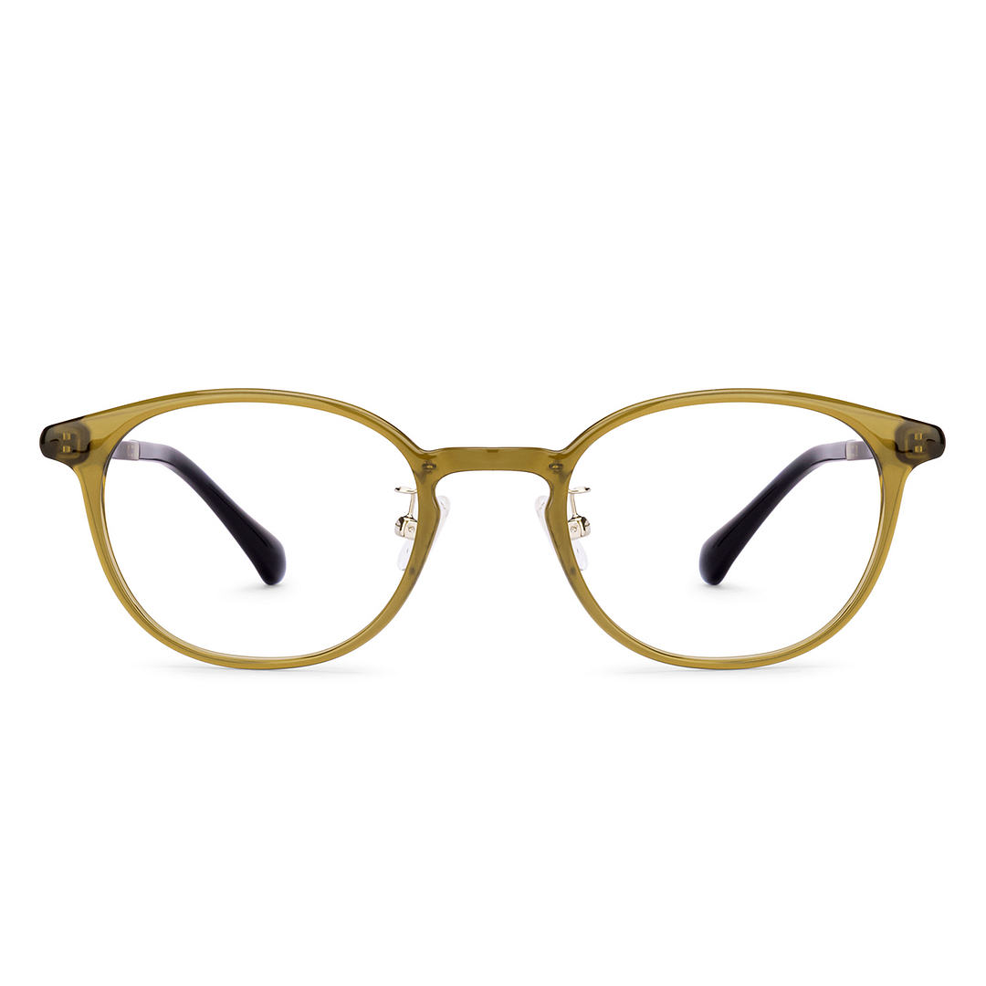 Lenskart Air Green Transparent Full Rim Round right side