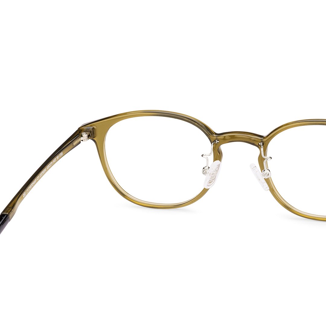 Lenskart Air Green Transparent Full Rim Round right side