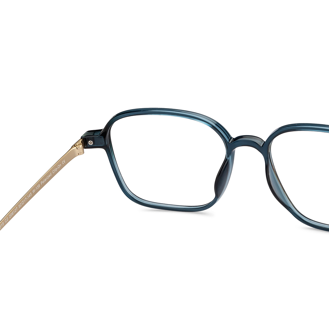 Lenskart Air Green Transparent Full Rim Square left side