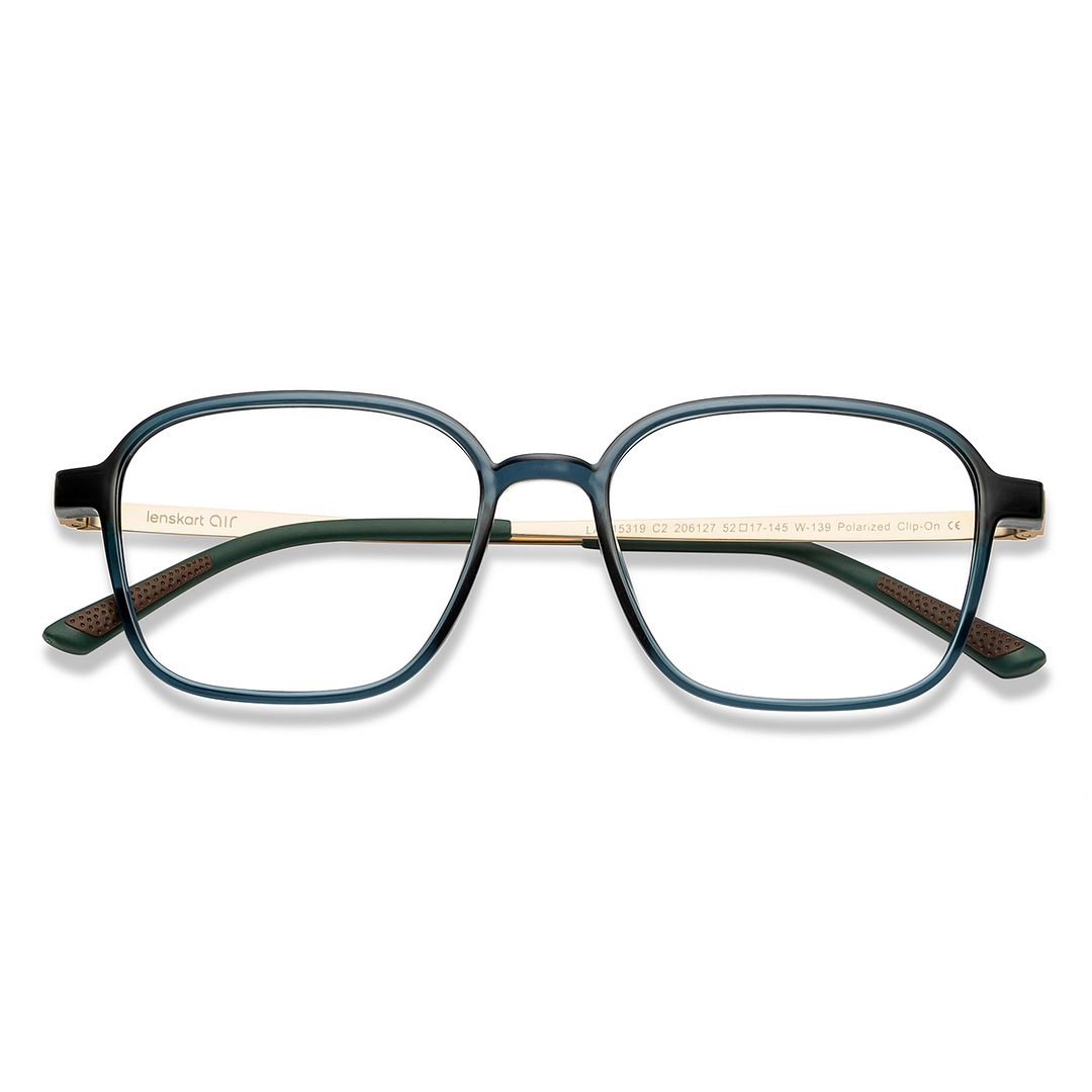 Lenskart Air Green Transparent Full Rim Square right side