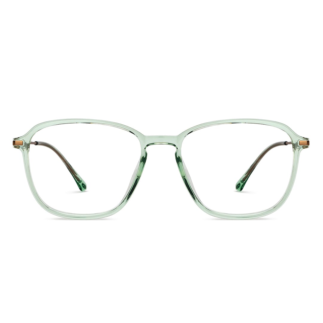 Lenskart Air Green Transparent Full Rim Square left side