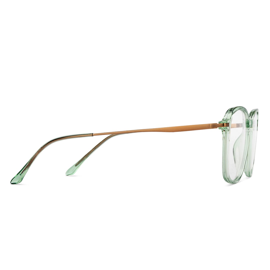 Lenskart Air Green Transparent Full Rim Square left side